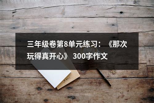 三年级卷第8单元练习：《那次玩得真开心》 300字作文