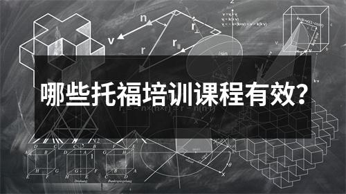 哪些托福培训课程有效?