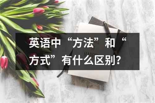 英语中“方法”和“方式”有什么区别?