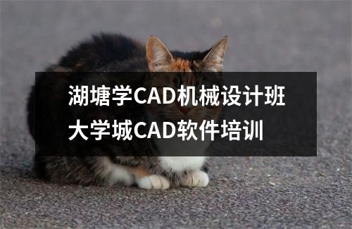 湖塘学CAD机械设计班大学城CAD软件培训