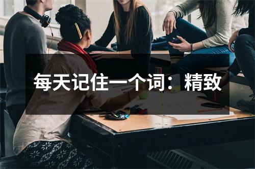 每天记住一个词:精致