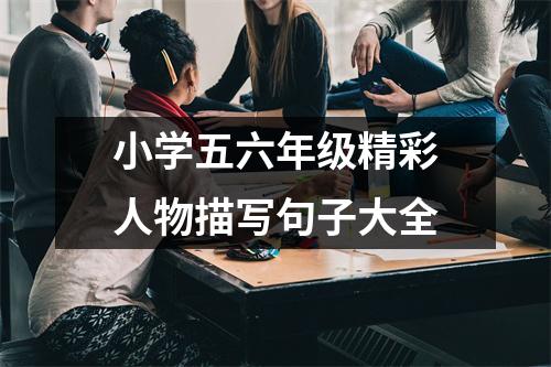 小学五六年级精彩人物描写句子大全