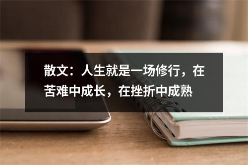 散文:人生就是一场修行,在苦难中成长,在挫折中成熟