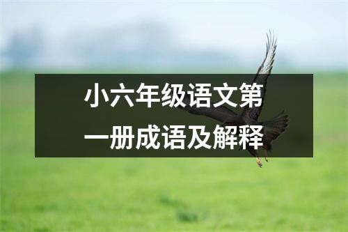 小六年级语文第一册成语及解释