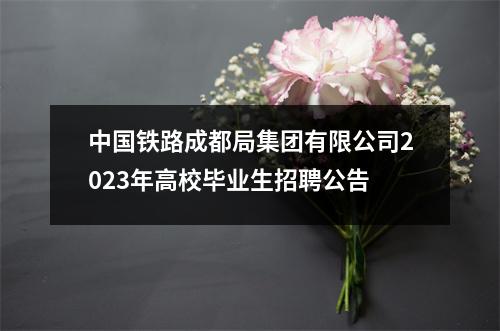 中国铁路成都局集团有限公司2023年高校毕业生招聘公告