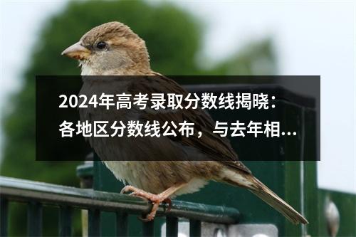 2024年高考录取分数线揭晓:各地区分数线公布,与去年相比有哪些变化
