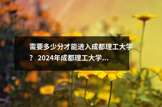 需要多少分才能进入成都理工大学? 2024年成都理工大学全国高考录取分数线