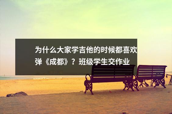 为什么大家学吉他的时候都喜欢弹《成都》?班级学生交作业