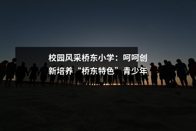 校园风采桥东小学:呵呵创新培养“桥东特色”青少年