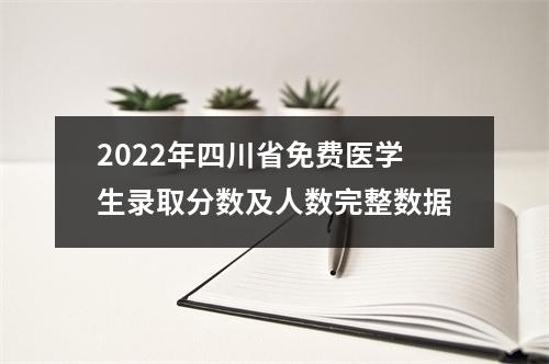 2022年四川省免费医学生录取分数及人数完整数据