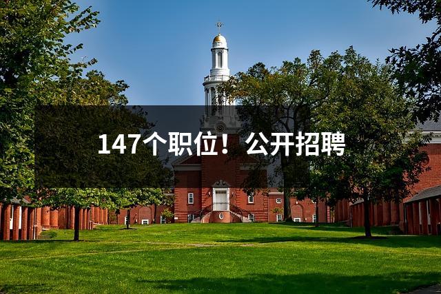 147个职位！公开招聘
