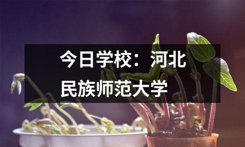 今日学校：河北民族师范大学