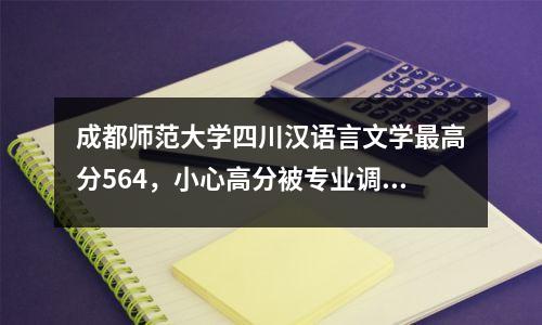 成都师范大学四川汉语言文学最高分564，小心高分被专业调整
