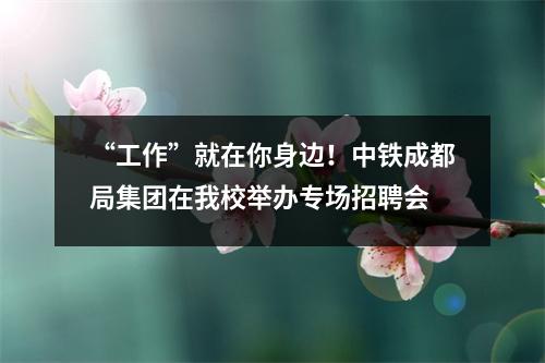 “工作”就在你身边!中铁成都局集团在我校举办专场招聘会