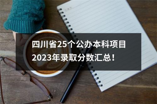 四川省25个公办本科项目2023年录取分数汇总!