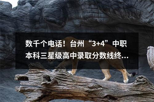 数千个电话！台州“3+4”中职本科三星级高中录取分数线终于来了
