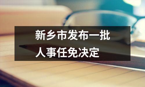 新乡市发布一批人事任免决定