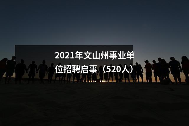 2021年文山州事业单位招聘启事(520人)