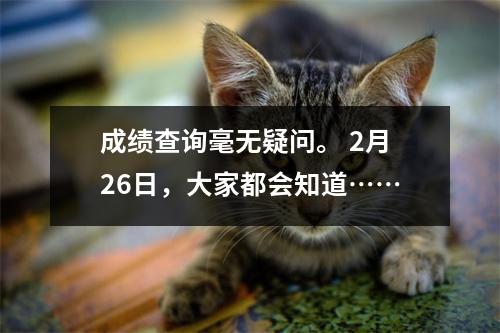 成绩查询毫无疑问。 2月26日，大家都会知道……