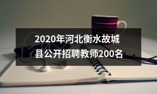 2020年河北衡水故城县公开招聘教师200名