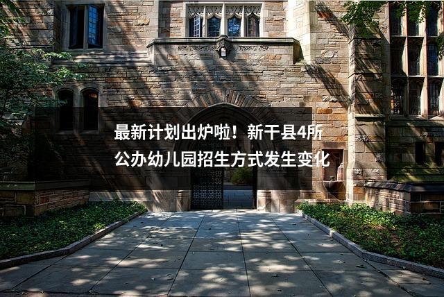 最新计划出炉啦！新干县4所公办幼儿园招生方式发生变化