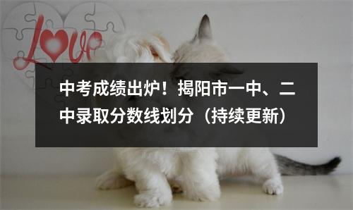中考成绩出炉!揭阳市一中、二中录取分数线划分(持续更新)
