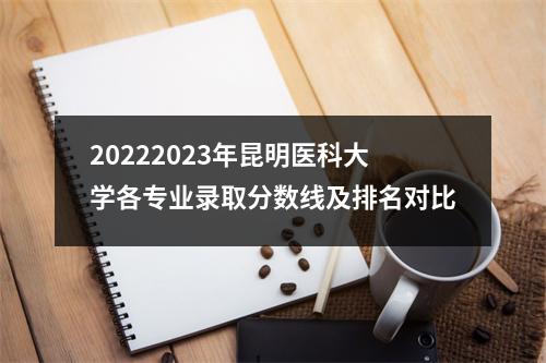 20222023年昆明医科大学各专业录取分数线及排名对比