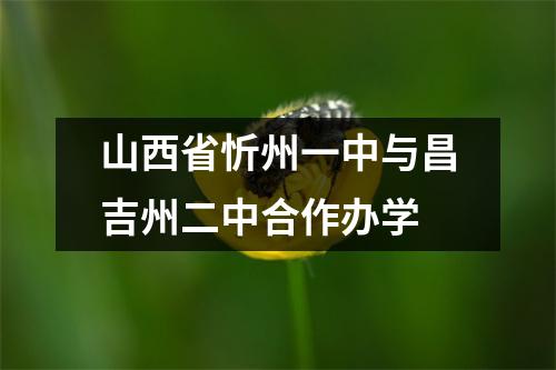 山西省忻州一中与昌吉州二中合作办学