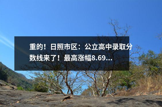 重的!日照市区:公立高中录取分数线来了!最高涨幅8.69点!