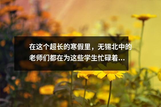 在这个超长的寒假里，无锡北中的老师们都在为这些学生忙碌着。