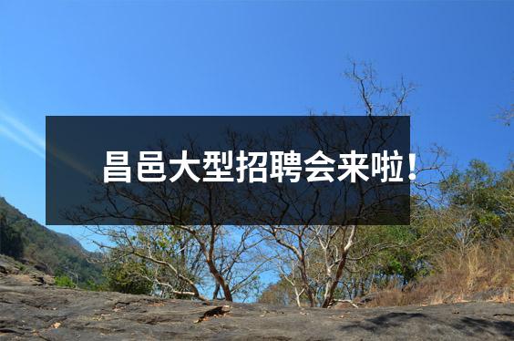 昌邑大型招聘会来啦!