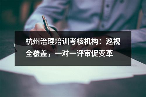 杭州治理培训考核机构:巡视全覆盖,一对一评审促变革