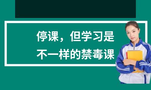 停课,但学习是不一样的禁毒课