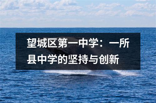 望城区第一中学:一所县中学的坚持与创新