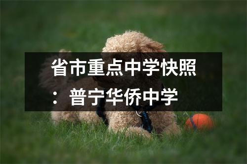 省市重点中学快照:普宁华侨中学