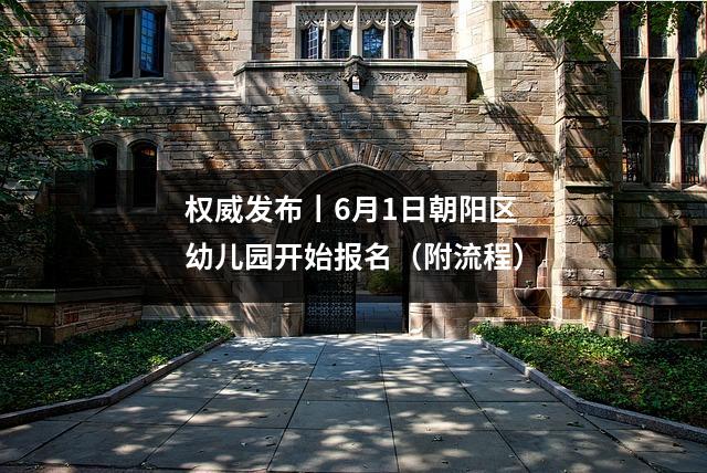 权威发布丨6月1日朝阳区幼儿园开始报名(附流程)