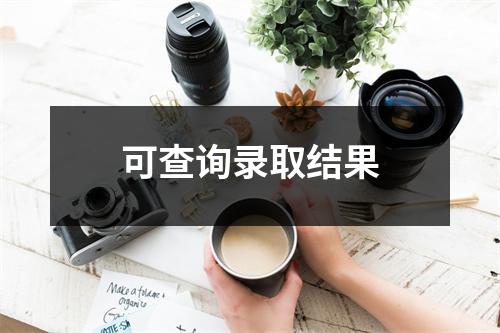 可查询录取结果