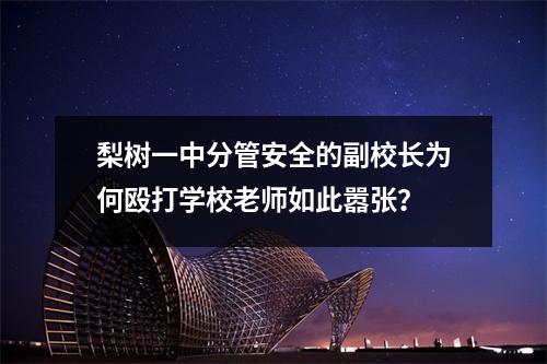 梨树一中分管安全的副校长为何殴打学校老师如此嚣张?