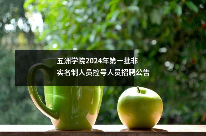 五洲学院2024年第一批非实名制人员控号人员招聘公告