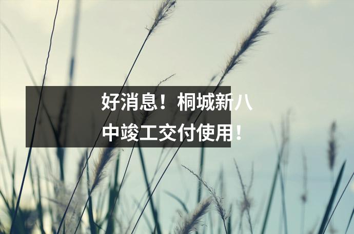 好消息!桐城新八中竣工交付使用!