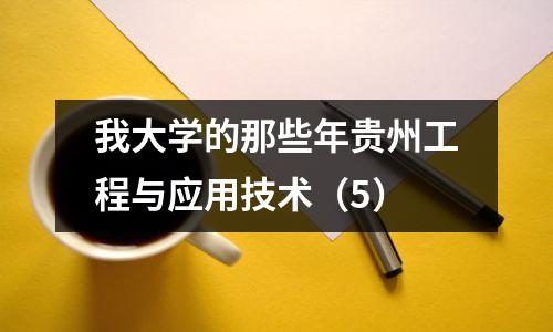 我大学的那些年贵州工程与应用技术(5)