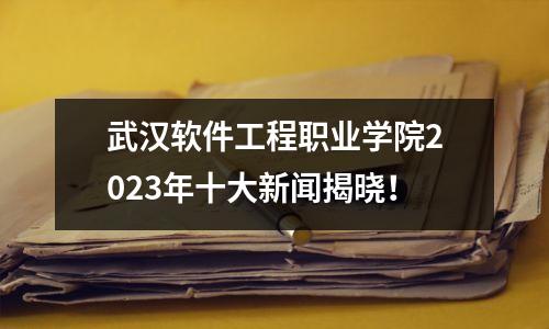 武汉软件工程职业学院2023年十大新闻揭晓!
