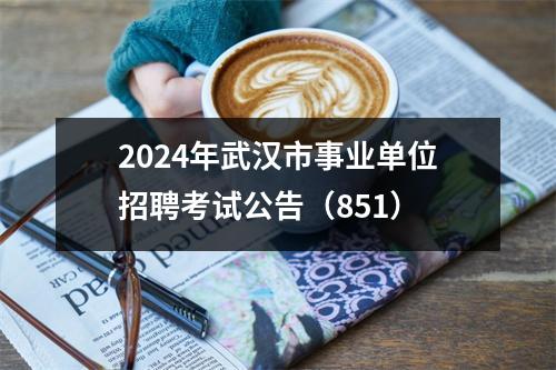 2024年武汉市事业单位招聘考试公告(851)