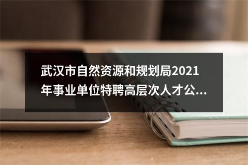 武汉市自然资源和规划局2021年事业单位特聘高层次人才公告