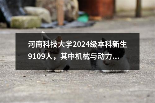 河南科技大学2024级本科新生9109人,其中机械与动力工程学院人数最多。