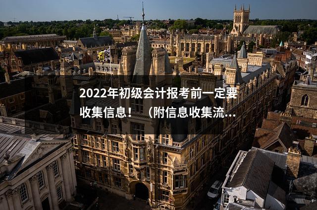 2022年初级会计报考前一定要收集信息! (附信息收集流程)