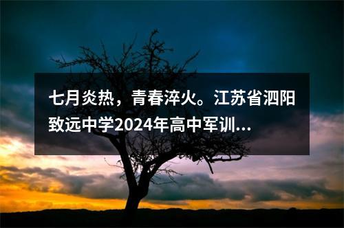 七月炎热,青春淬火。江苏省泗阳致远中学2024年高中军训专题