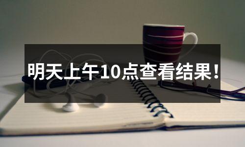 明天上午10点查看结果!