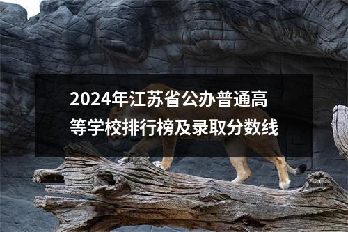 2024年江苏省公办普通高等学校排行榜及录取分数线