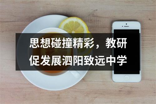 思想碰撞精彩,教研促发展泗阳致远中学